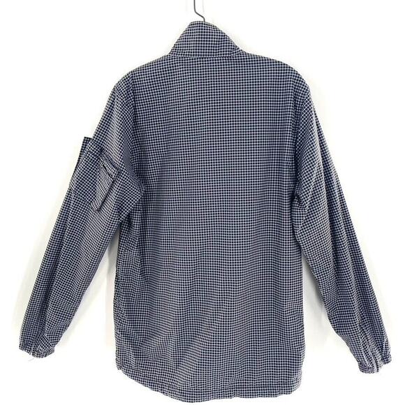 Nike AS Slant FZ Windbreaker Jacket Mens Lightweight Black White Check Sz M - Picture 2 of 12